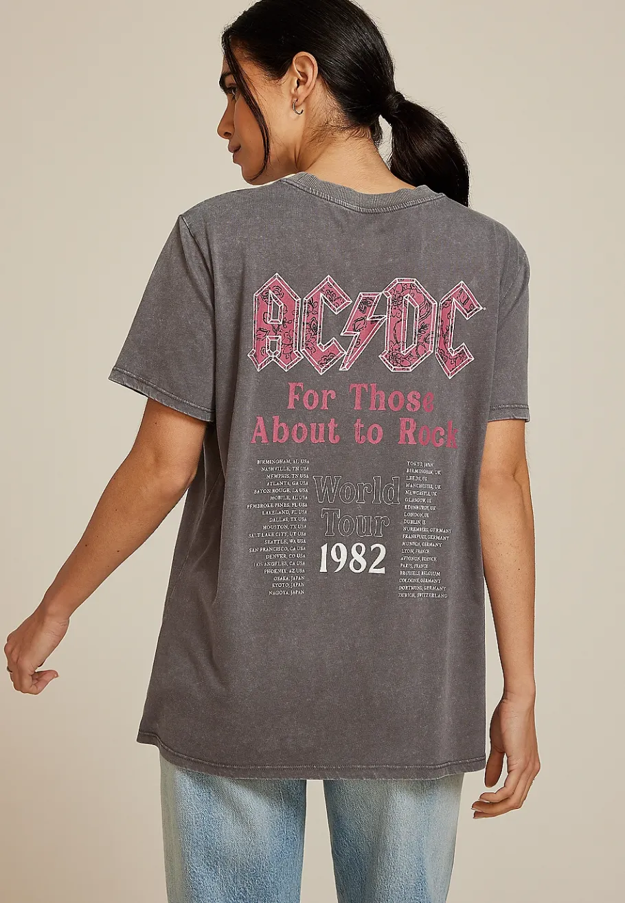 Maurices Tees|Graphics-ACDC Oversized Fit Graphic Tee