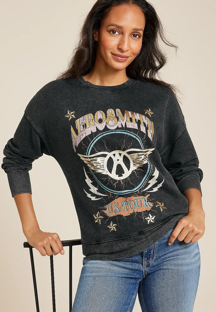 Maurices Sweatshirts|Graphics-Aerosmith Relaxed Fit Sweatshirt