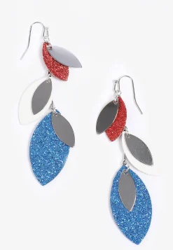 Maurices Earrings-Americana Leaf Linear Drop Earrings