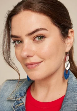 Maurices Earrings-Americana Leaf Linear Drop Earrings