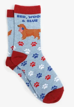Maurices Socks & Tights-Americana Red Woof And Blue Crew Socks
