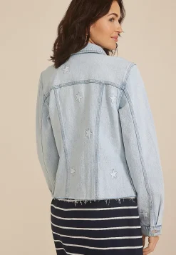 Maurices Jackets-Americana Star Light Denim Jacket