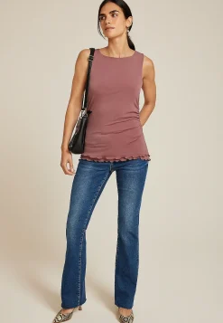 Maurices Tanks & Camis-Asymmetrical Ruffle Hem Tank Top