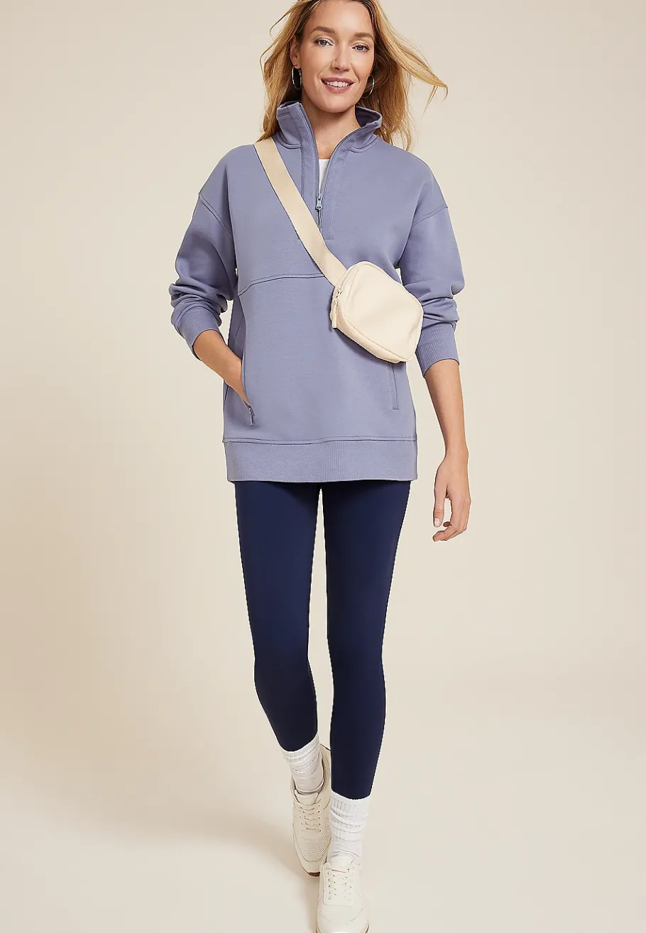 Maurices Sweatshirts-Athleisure Half Zip Pullover Sweatshirt