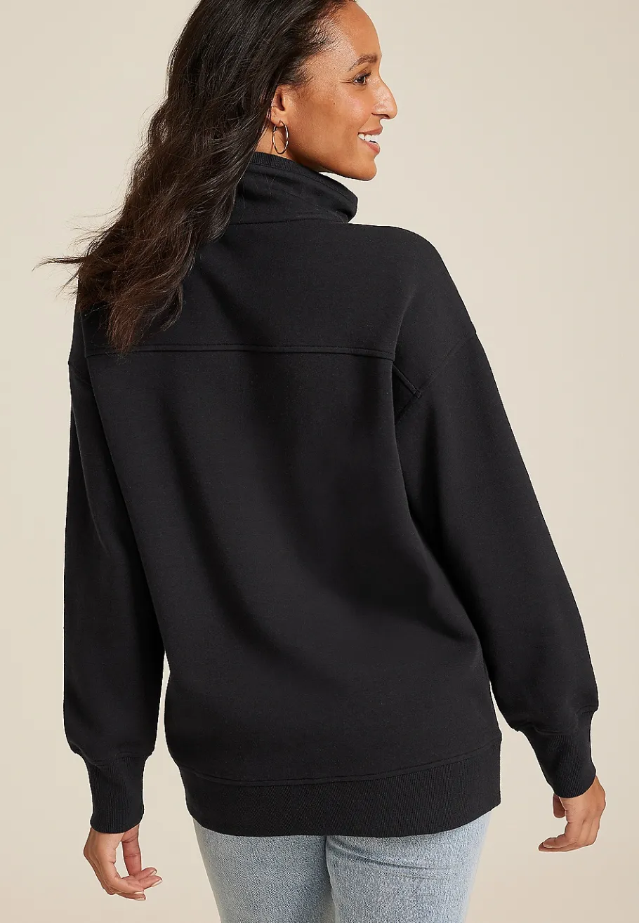 Maurices Sweatshirts-Athleisure Half Zip Pullover Sweatshirt