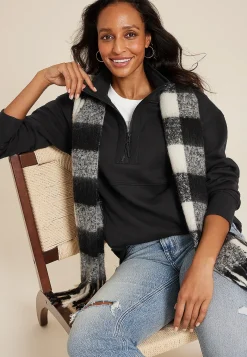Maurices Sweatshirts-Athleisure Half Zip Pullover Sweatshirt