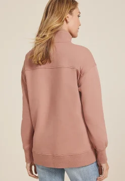 Maurices Sweatshirts-Athleisure Half Zip Pullover Sweatshirt