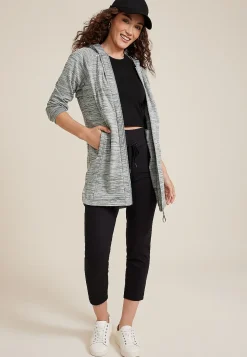 Maurices Jackets-Athleisure Knit Long Jacket
