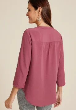 Maurices Shirts & Blouses-Atwood 3/4 Sleeve Popover Blouse