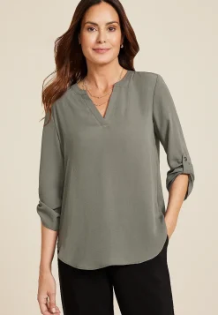 Maurices Shirts & Blouses-Atwood 3/4 Sleeve Popover Blouse