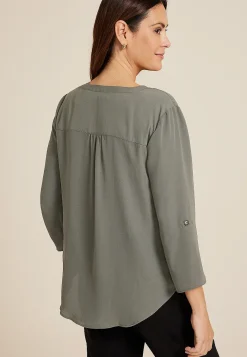Maurices Shirts & Blouses-Atwood 3/4 Sleeve Popover Blouse