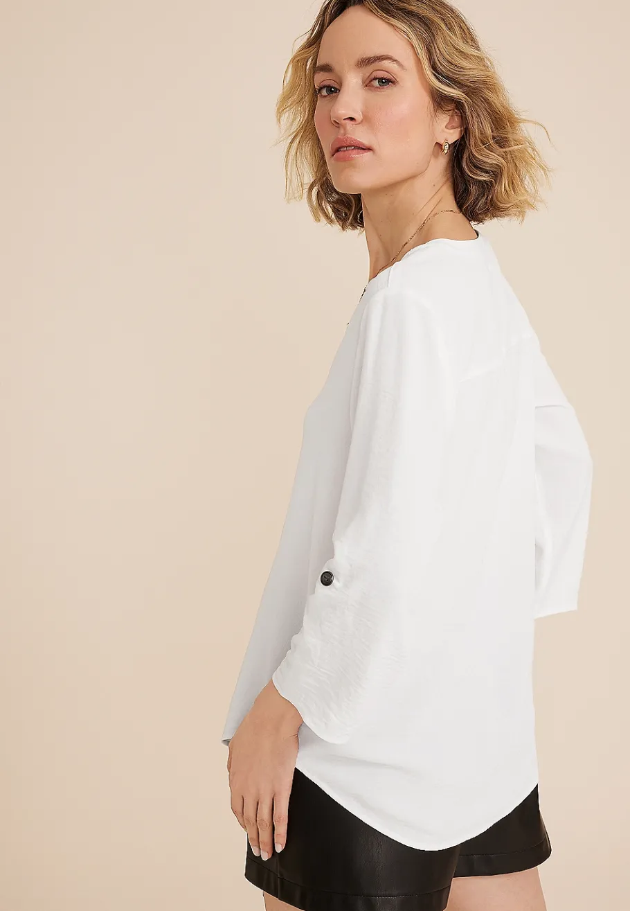 Maurices Shirts & Blouses-Atwood 3/4 Sleeve Popover Blouse