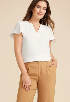 Maurices Shirts & Blouses-Atwood Flutter Sleeve Blouse