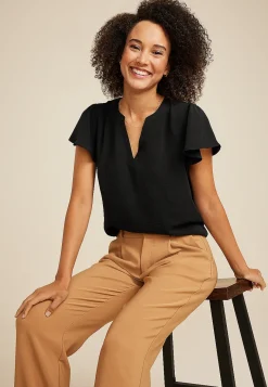 Maurices Shirts & Blouses-Atwood Flutter Sleeve Blouse