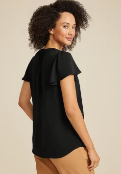 Maurices Shirts & Blouses-Atwood Flutter Sleeve Blouse