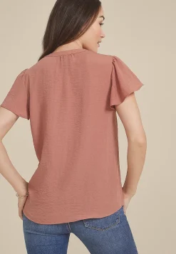 Maurices Shirts & Blouses-Atwood Flutter Sleeve Blouse