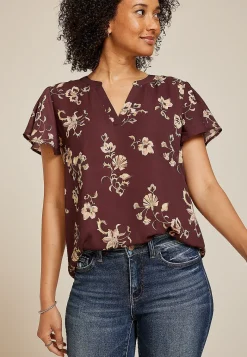 Maurices Shirts & Blouses-Atwood Flutter Sleeve Blouse
