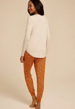Maurices Pajamas|Pajamas-Autumn Leaves Pumpkins Please Graphic Tee And Jogger Pajama Set