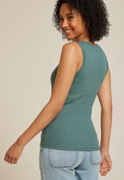 Maurices Tanks & Camis-Baby Rib V Neck Tank Top