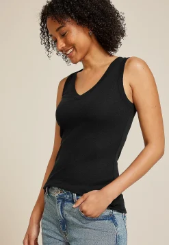Maurices Tanks & Camis-Baby Rib V Neck Tank Top