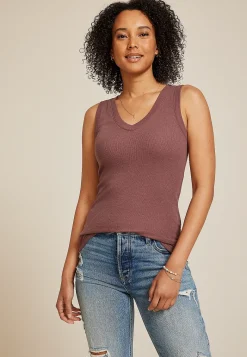 Maurices Tanks & Camis-Baby Rib V Neck Tank Top
