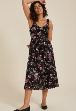 Maurices Wedding Guest & Cocktail Dresses-Bare Floral Midi Dress