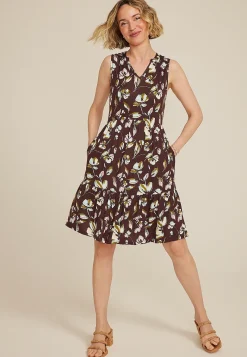 Maurices Casual Dresses|Work Dresses-Bare Floral Notch Neck Skater Dress