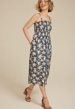 Maurices Work Dresses-Bare Printed Smocked Midi Dress