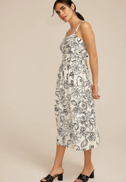 Maurices Wedding Guest & Cocktail Dresses-Bare Ruched Square Neck Midi Dress