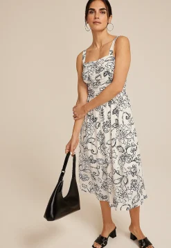 Maurices Wedding Guest & Cocktail Dresses-Bare Ruched Square Neck Midi Dress