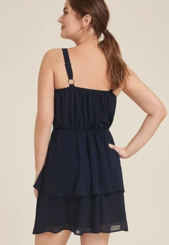 Maurices Wedding Guest & Cocktail Dresses-Bare Surplice Tiered Dress