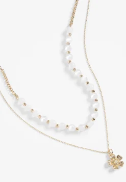 Maurices Necklaces|Matching Sets-Beaded Floral Layered Necklace
