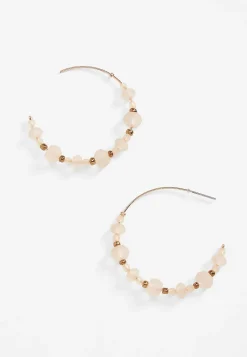 Maurices Earrings-Beaded Hoop Earrings