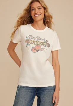 Maurices Tees|Graphics-Beg Your Pardon Classic Fit Graphic Tee