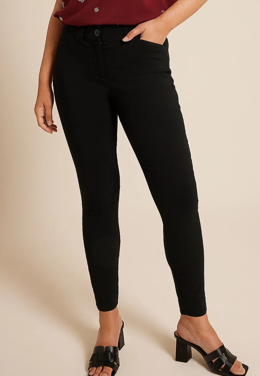 Maurices Pants-Bengaline Constructed Waist Mid Rise Skinny Dress Pant