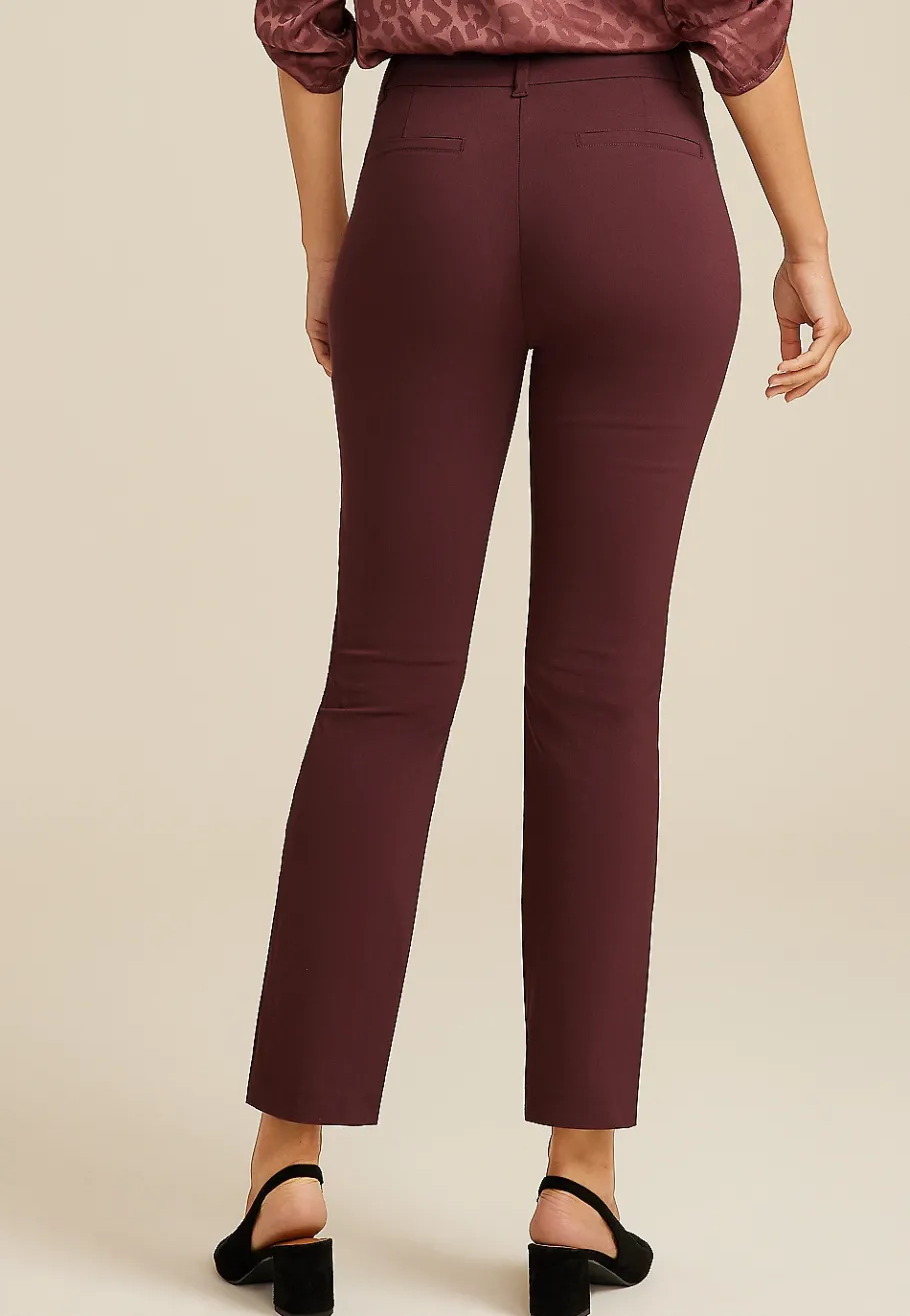 Maurices Pants-Bengaline High Rise Slim Straight Pant