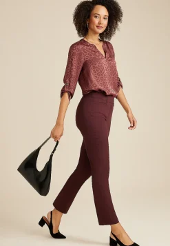 Maurices Pants-Bengaline High Rise Slim Straight Pant