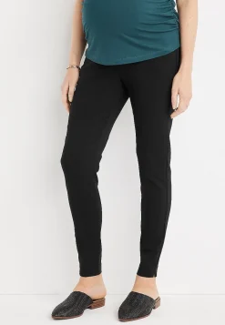 Maurices Maternity-Bengaline Over The Bump Skinny Maternity Pant