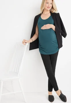 Maurices Maternity-Bengaline Over The Bump Skinny Maternity Pant