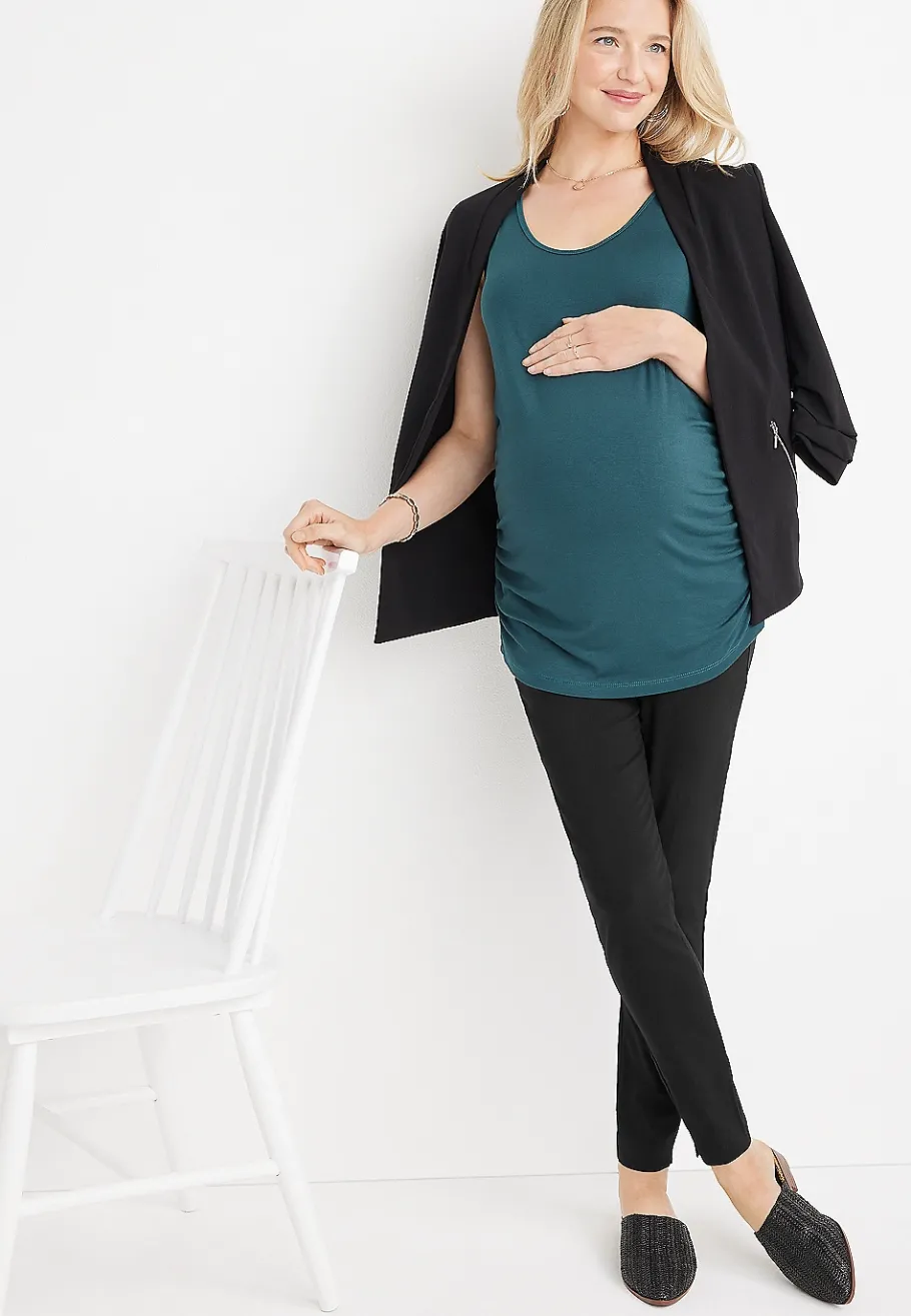 Maurices Maternity-Bengaline Over The Bump Skinny Maternity Pant