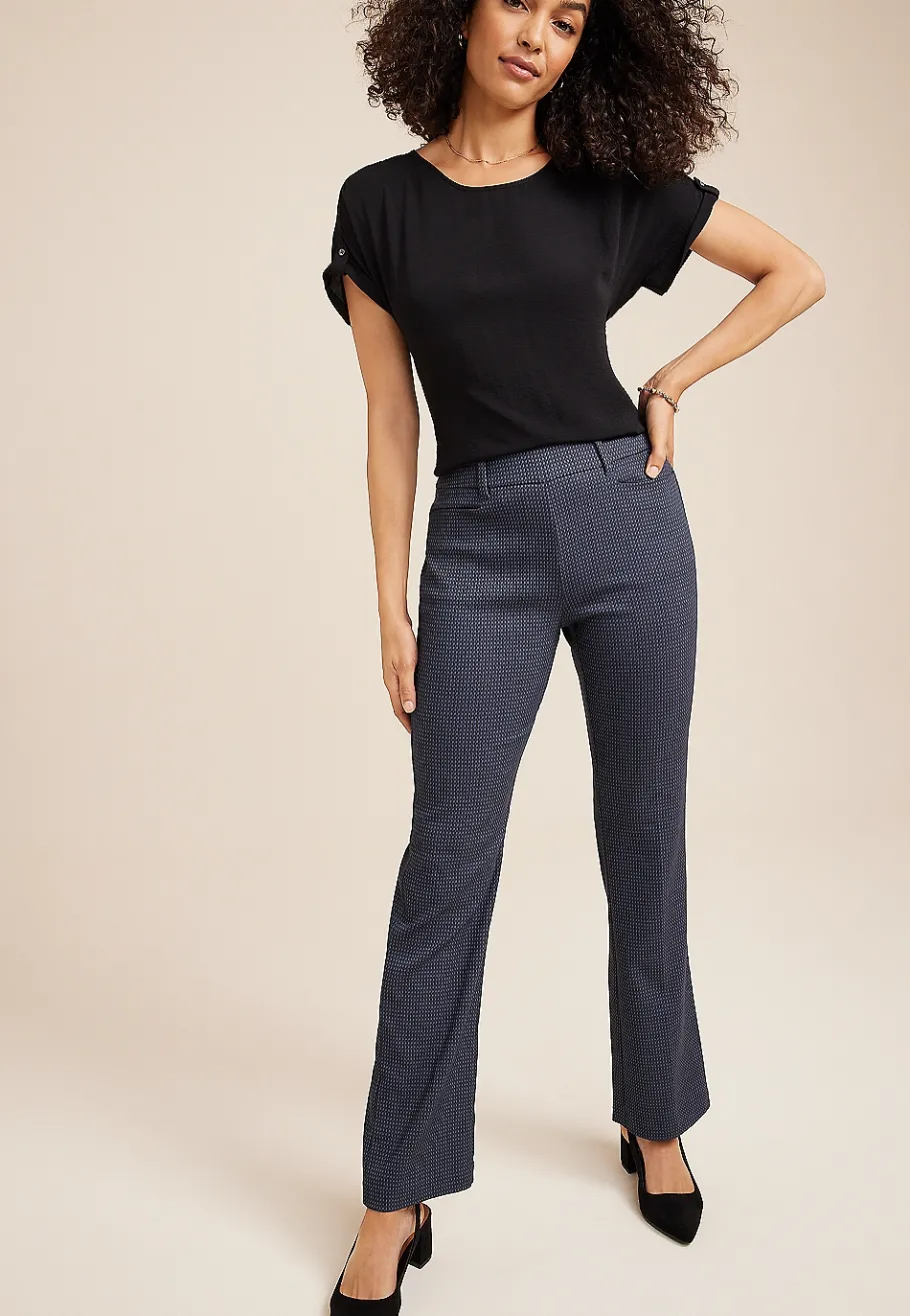 Maurices Pants-Bengaline Textured Mid Rise Bootcut Pant