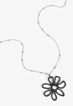 Maurices Necklaces|Matching Sets-Floral Raffia Pendant Necklace