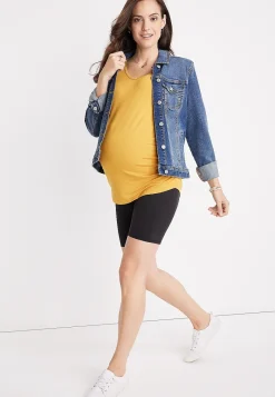 Maurices Maternity-Over The Bump Luxe Maternity Bike Short