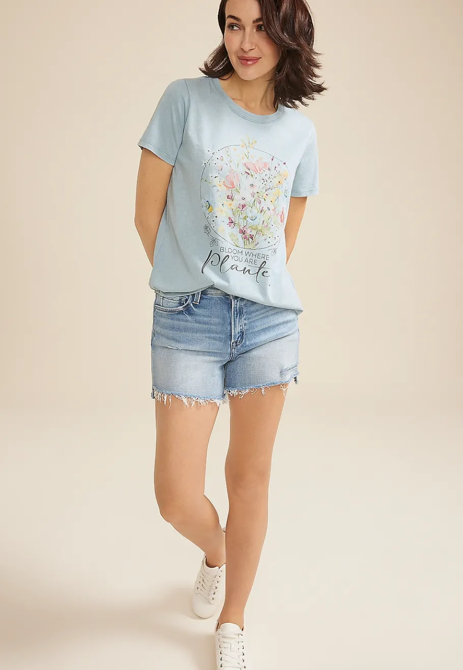 Maurices Tees|Graphics-Bloom Where You Are Planted Classic Fit Graphic Tee
