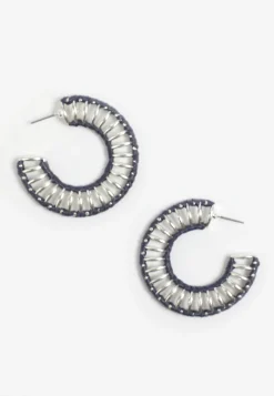 Maurices Earrings-Raffia Wrapped Hoop Earrings