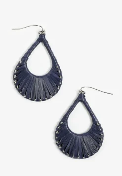 Maurices Earrings|Matching Sets-Raffia Wrapped Teardrop Earrings