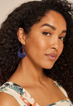Maurices Earrings|Matching Sets-Raffia Wrapped Teardrop Earrings