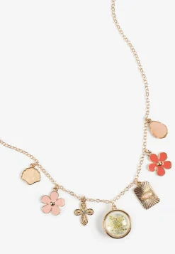 Maurices Necklaces-Bubble Floral Charm Necklace