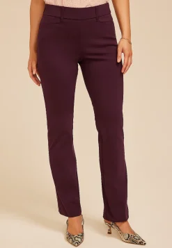Maurices Pants-Burgundy Bengaline Mid Rise Bootcut Pant