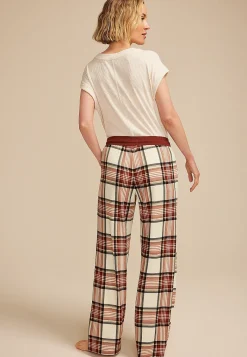 Maurices Pajamas|Pajamas-Burgundy Plaid Wide Leg Pajama Pants